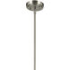 Everly 1 Light Brushed Nickel Pendant Ceiling Light in Clear Seeded