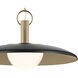 Kurio 1 Light Black Pendant Ceiling Light