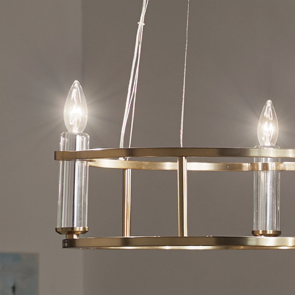 Rosalind 3 Light 19.5 inch Brushed Natural Brass Chandelier Ceiling Light