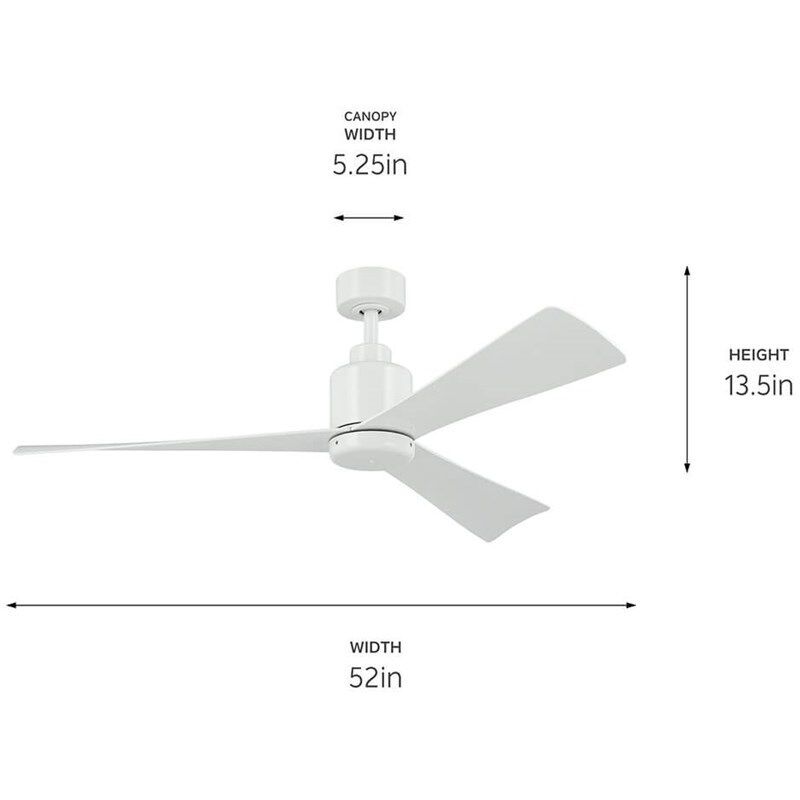True 52 inch White Ceiling Fan