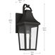 Cleary 1 Light 16 inch Textured Black Outdoor Wall Light
