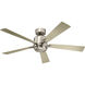 Lucian Elite 52 inch Polished Nickel with Black/Silver Blades Ceiling Fan