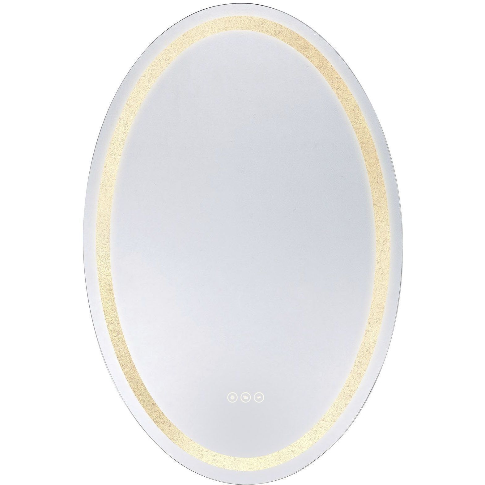 Cordova 36 X 24 inch Crushed Crystal Mirror, Frontlit