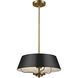 Luella 3 Light 16 inch Black Pendant Ceiling Light
