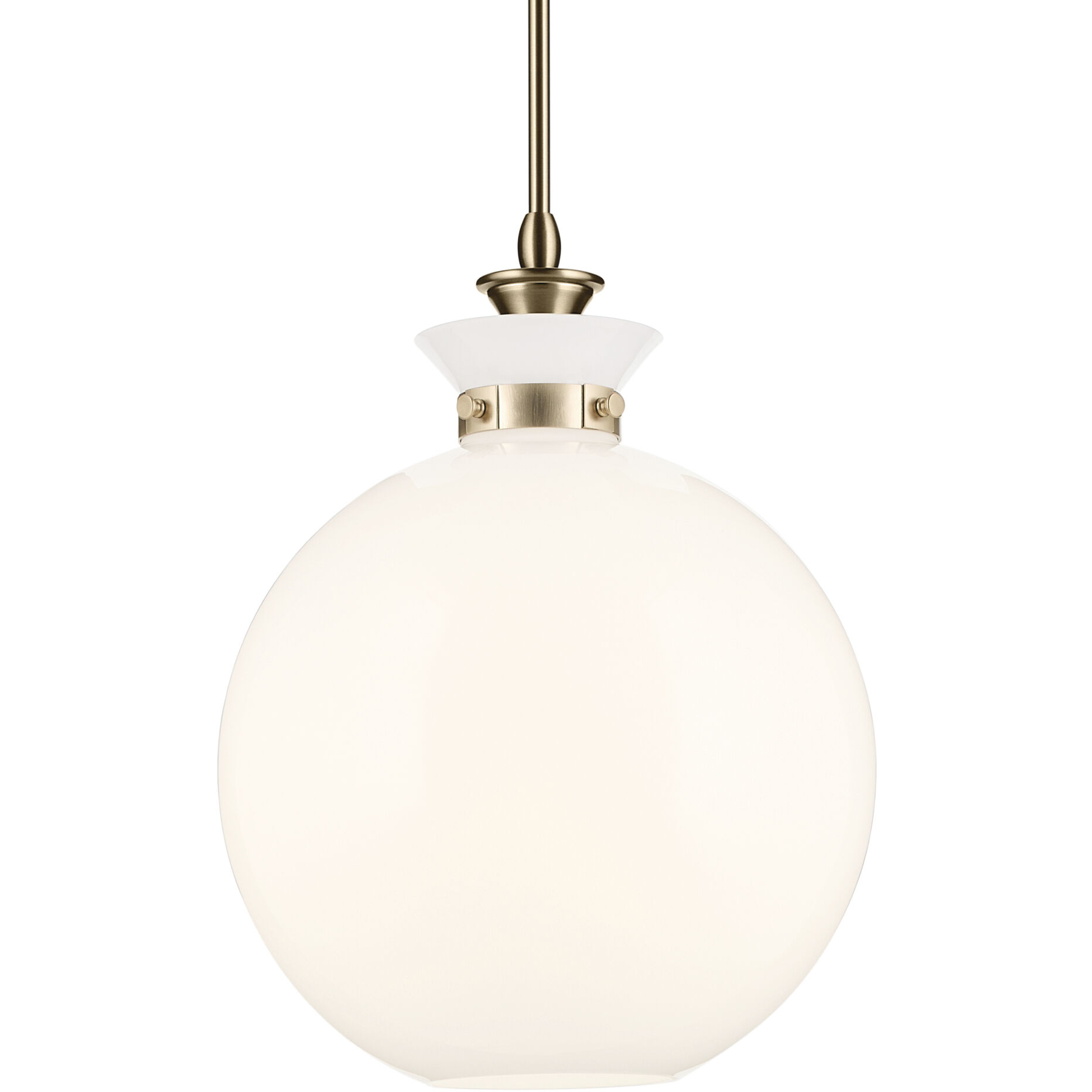 Laria 1 Light Champagne Bronze Pendant Ceiling Light in Opal