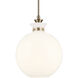 Laria 1 Light Champagne Bronze Pendant Ceiling Light in Opal