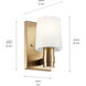 Adani 1 Light 5 inch Champagne Bronze Wall Sconce Wall Light