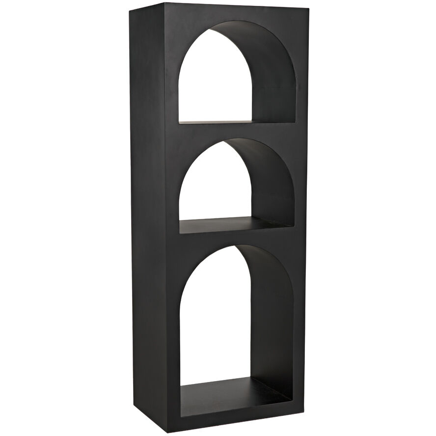 Aqueduct Matte Black Bookcase, A