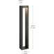 Independence 12 AC/DC 5 watt Textured Architectural Bronze Aimed Bollard in 2700K