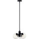 Silvarious 3 Light Black Chandelier/Semi Flush Ceiling Light