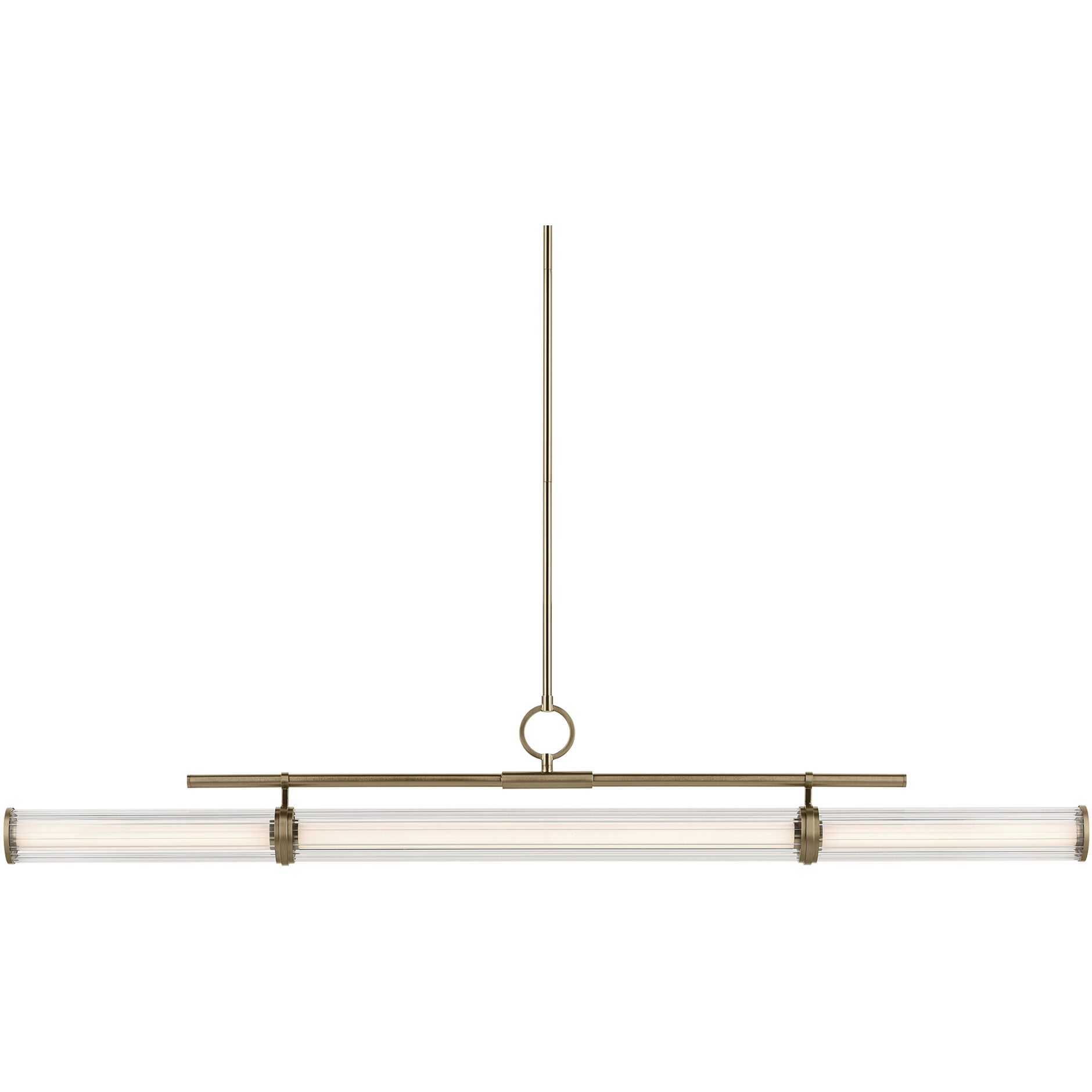 Riven LED 8 inch Champagne Bronze Chandelier Linear Ceiling Light