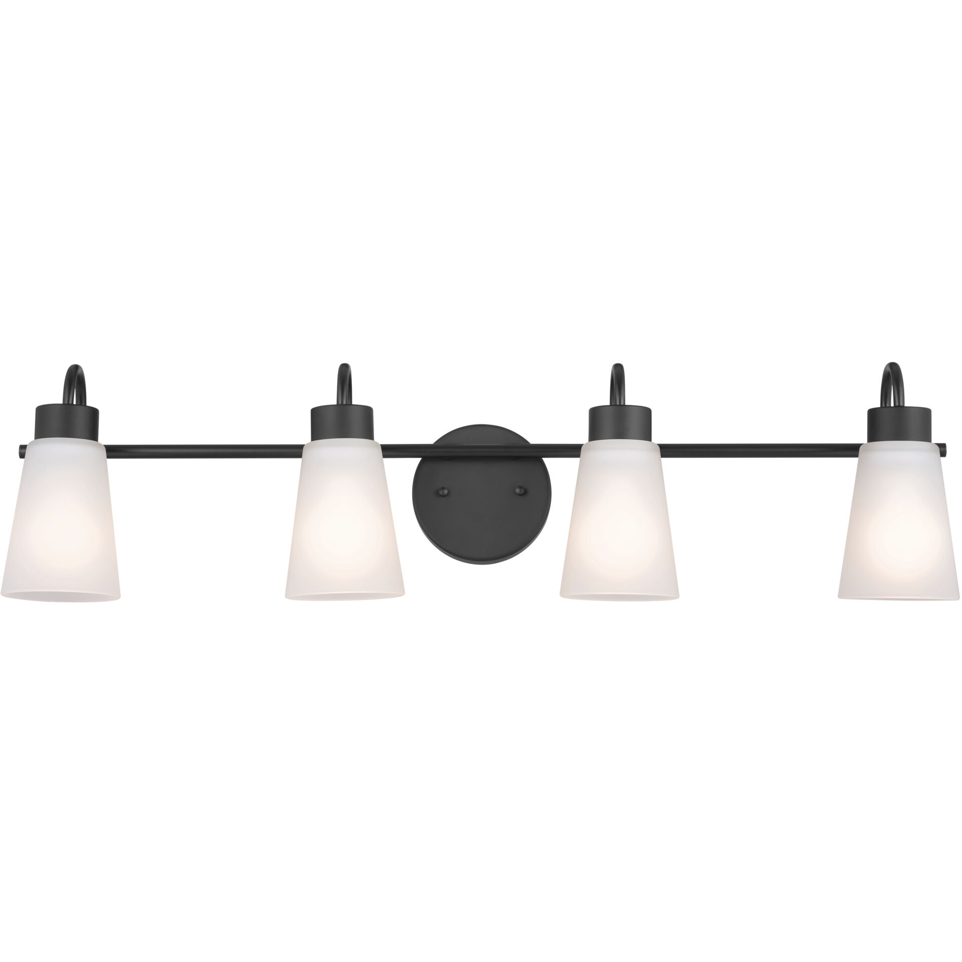 Erma 4 Light 32.5 inch Black Bath Vanity Light Wall Light, 4 Arm