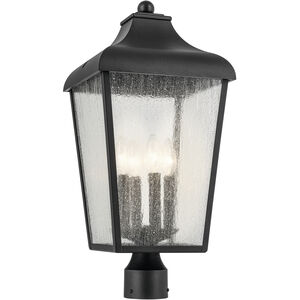 Forestdale 4 Light 21.75 inch Textured Black Outdoor Post Lantern