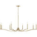 Malene 8 Light Champagne Bronze Chandelier Ceiling Light, 1 Tier Large