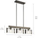 Aberdeen 3 Light 8 inch Olde Bronze Chandelier Linear (Single) Ceiling Light, Single