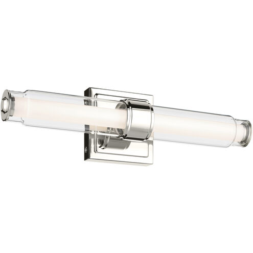 Laurene LED 26.5 inch Polished Nickel Linear Bath Bar Wall Light, Small