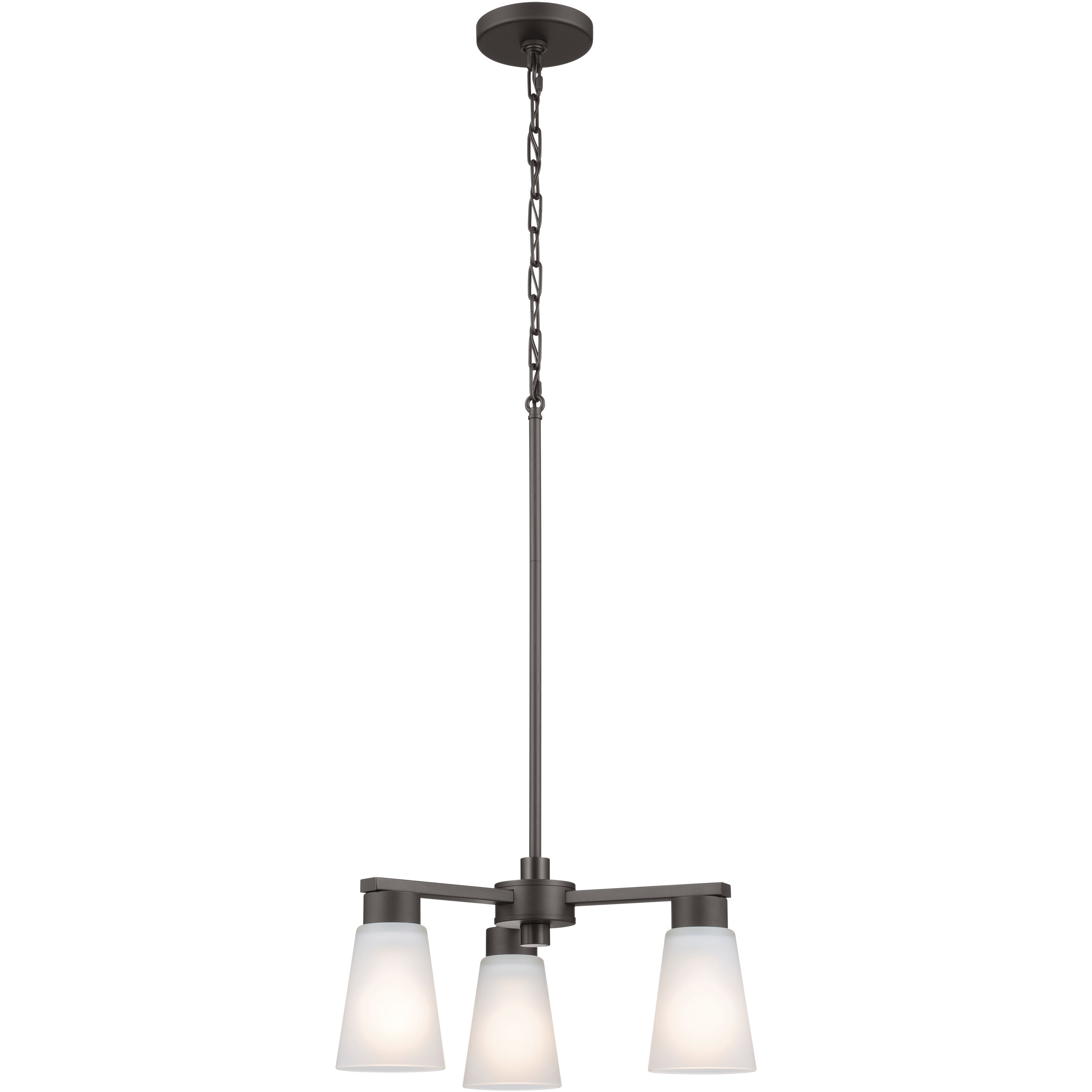 Stamos 3 Light Olde Bronze Chandelier Ceiling Light, Small, 1 Tier