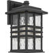 Beacon Square 1 Light 14.25 inch Textured Black Outdoor Wall Sconce, Medium