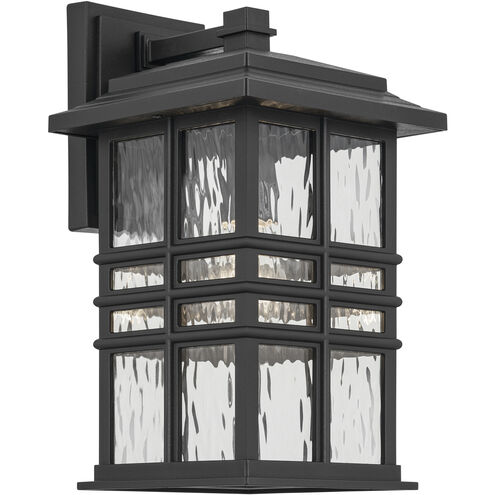 Beacon Square 1 Light 14.25 inch Textured Black Outdoor Wall Sconce, Medium