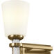 Rosalind 2 Light 14.25 inch Brushed Natural Brass Bath Vanity Light Wall Light