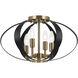 Cecil LED 17.75 inch Champagne Bronze with Black Flush Mount Ceiling Light