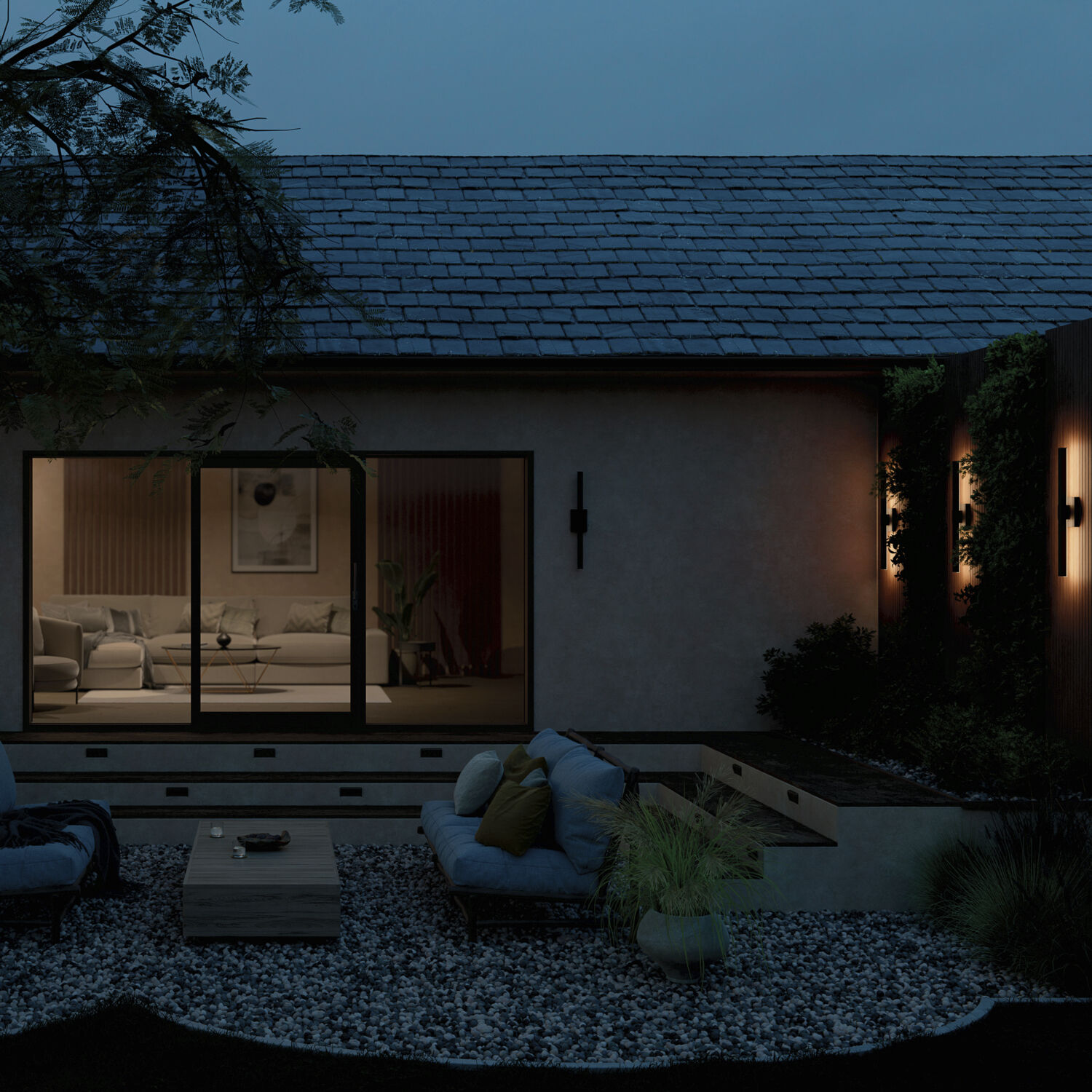 Nocar LED 30 inch Black Textured Outdoor Wall, Large