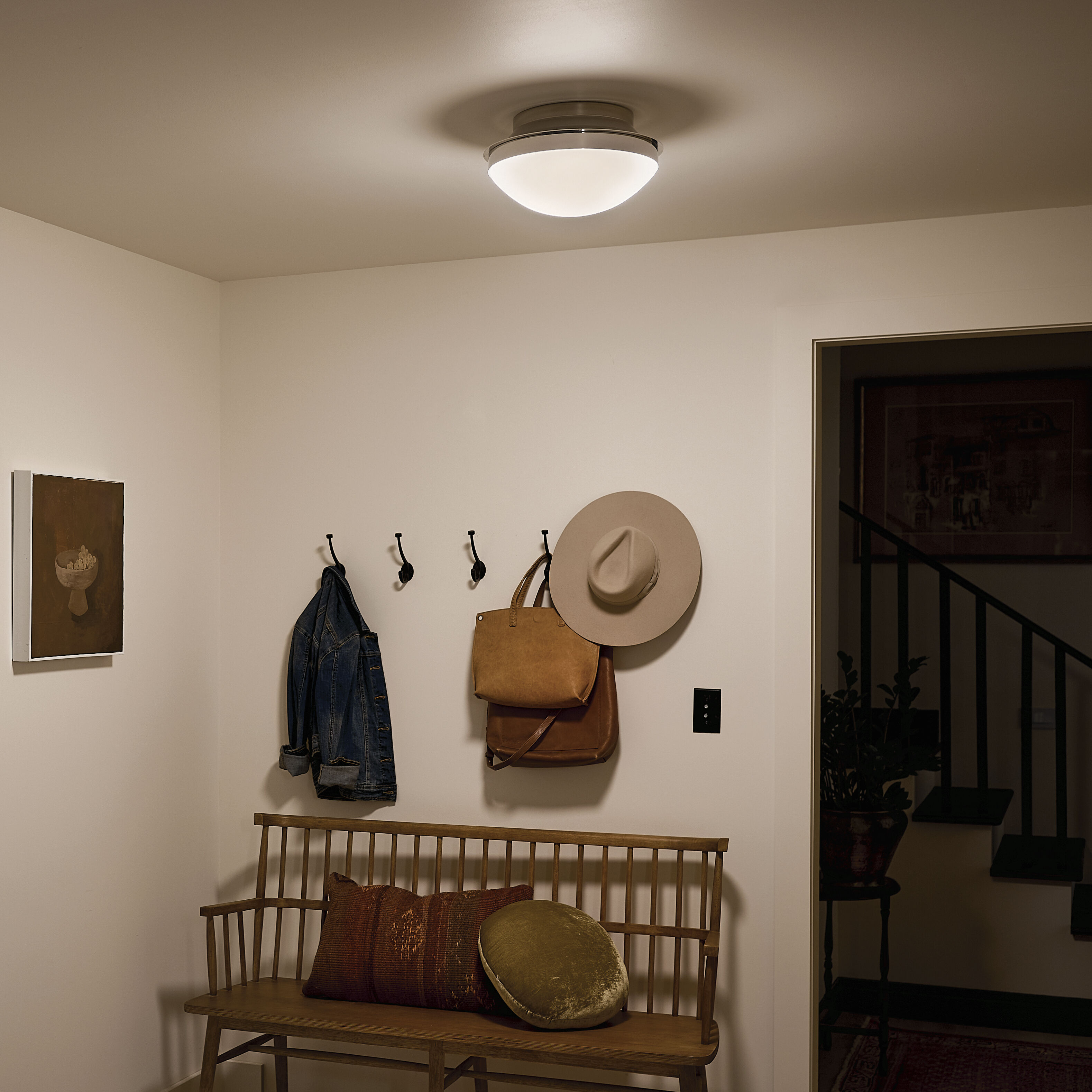 Bretta 2 Light 13.5 inch Polished Nickel Flush Mount Ceiling Light