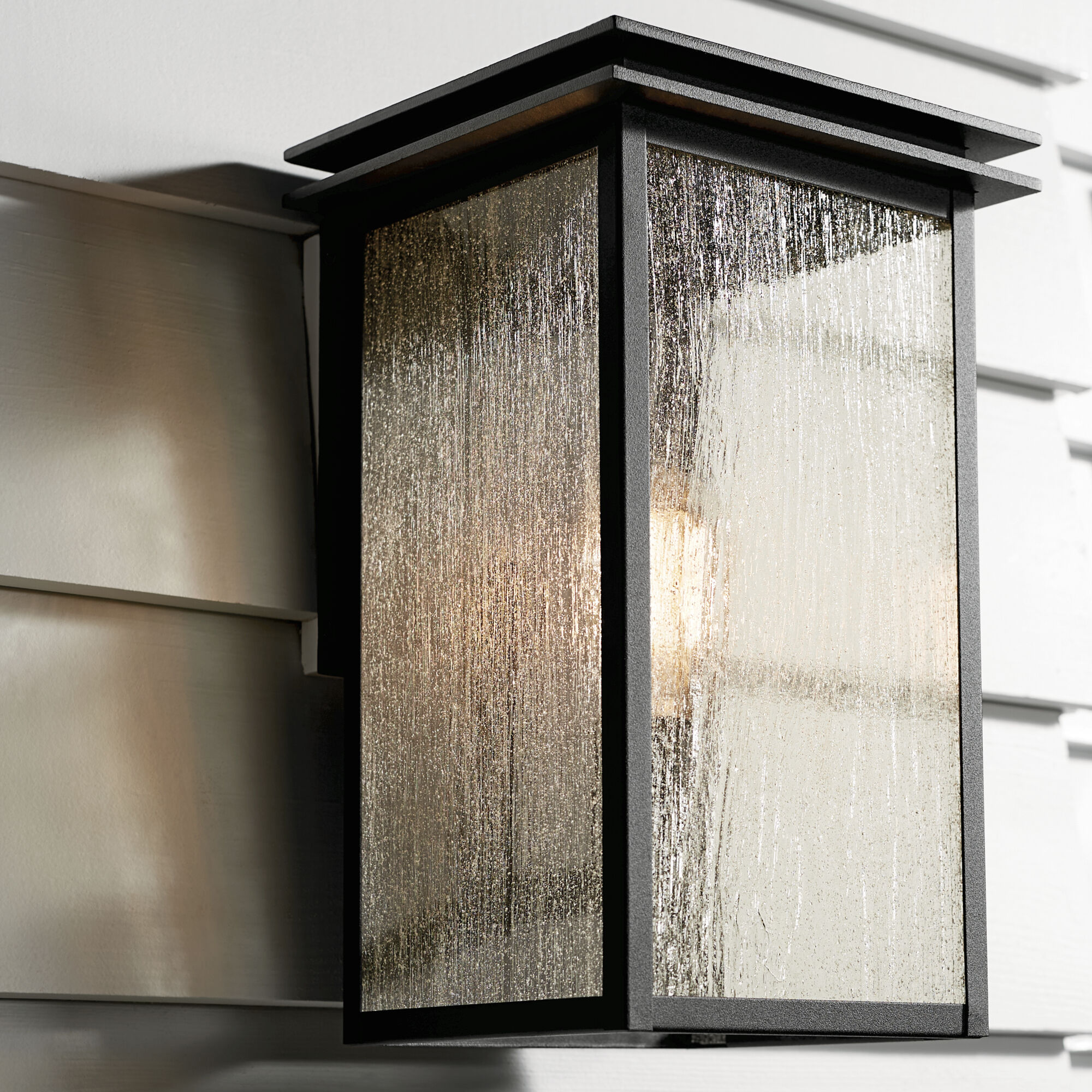 Arkville 1 Light 14 inch Textured Black Outdoor Wall Light, Medium