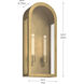Marea 2 Light 25 inch Natural Brass Outdoor Wall Light