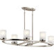 Daimlen 6 Light 20 inch Brushed Nickel Chandelier Oval Pendant Ceiling Light