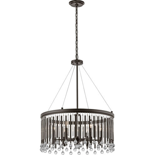 Piper 6 Light 24 inch Espresso Chandelier Round Pendant Ceiling Light