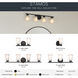 Stamos 4 Light 31 inch Black Bath Vanity Light Wall Light, 4 Arm