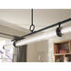 Riven Linear Chandelier Ceiling Light in Black