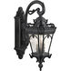 Tournai 2 Light 24 inch Textured Black Outdoor Wall, X-Large