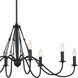 Homestead Freesia 8 Light 20 inch Textured Black Chandelier Ceiling Light, Freesia
