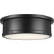 Serca 3 Light 18 inch Black Flush Mount Ceiling Light