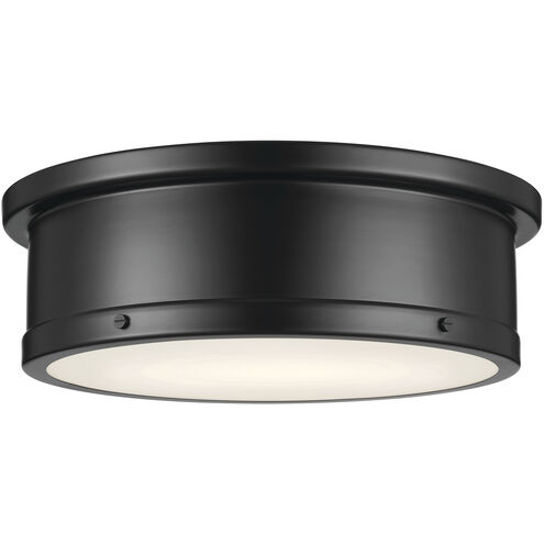Serca 3 Light 18 inch Black Flush Mount Ceiling Light