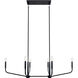 Madden 6 Light 17.75 inch Black Chandelier Linear Ceiling Light, Double
