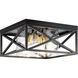 Moorgate 4 Light 16 inch Black Flush Mount Light Ceiling Light