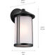 Lombard 1 Light 16.5 inch Black Outdoor Wall Sconce, Large