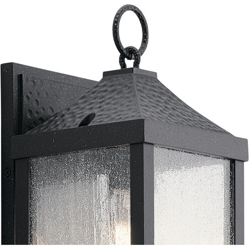 Springfield 1 Light 14 inch Distressed Black Outdoor Wall, Small