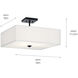 Shailene 3 Light 18 inch Black Semi Flush Mount Ceiling Light