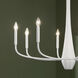 Deela LED 36 inch White Chandelier Ceiling Light
