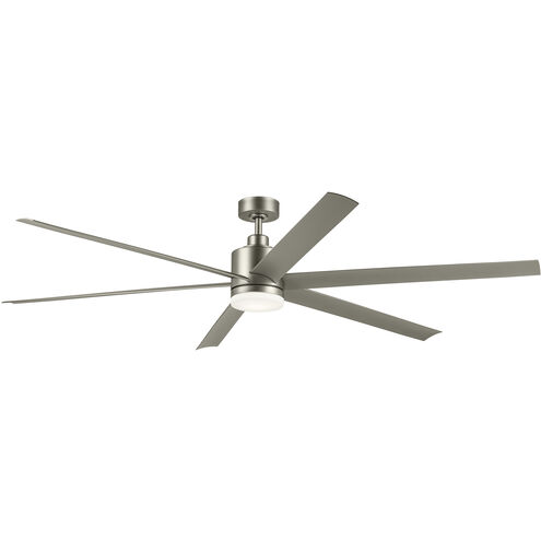 Loa 80 inch Painted Brushed Nickel with Silver Blades Ceiling Fan
