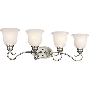 Tanglewood 4 Light 31 inch Brushed Nickel Wall Mt Bath 4 Arm Wall Light in Incandescent