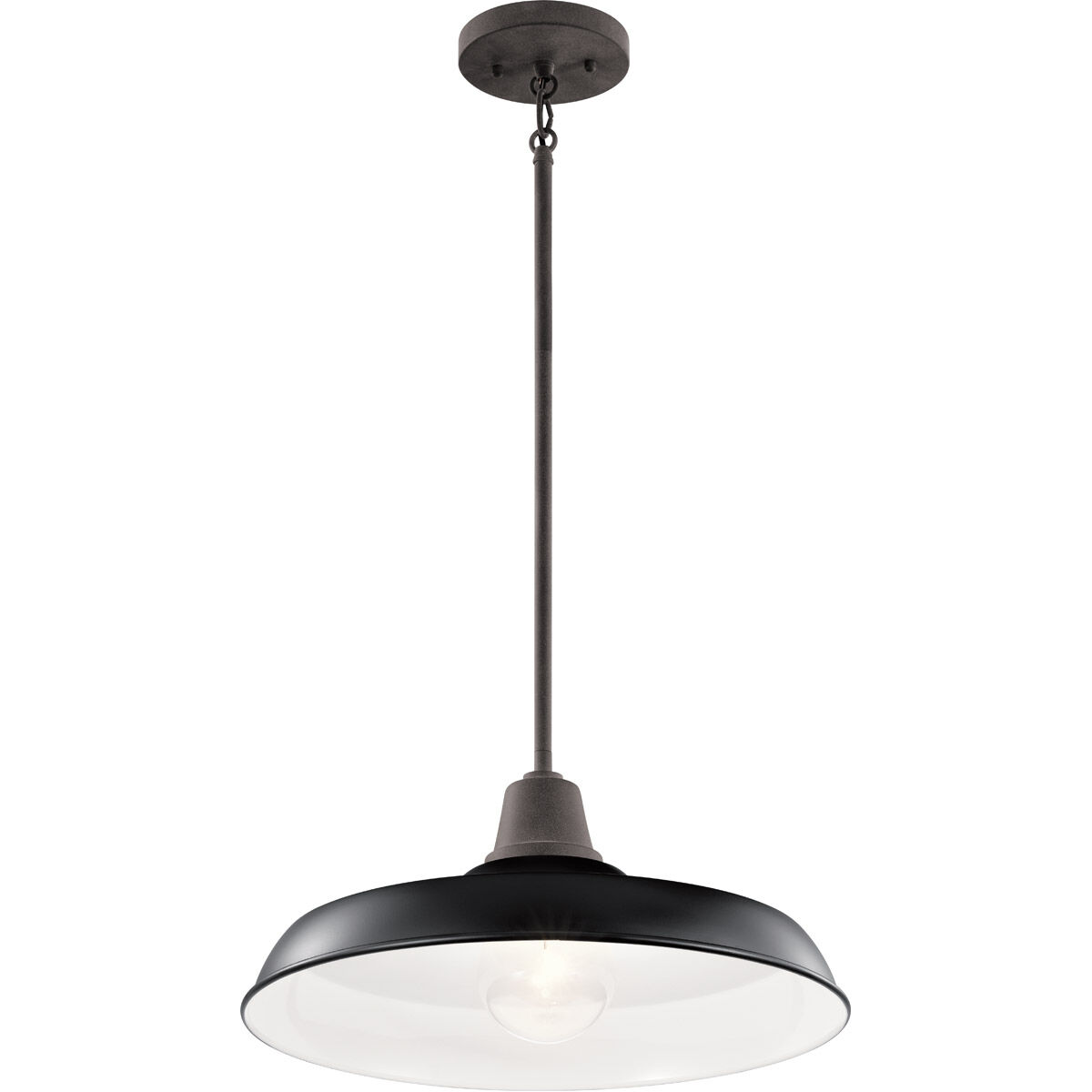 Pier 1 Light 16.5 inch Black Pendant/Semi Flush Ceiling Light