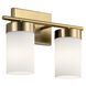 Ciona 2 Light 15 inch Brushed Natural Brass Wall Mount Bath Light Wall Light, 2 Arm