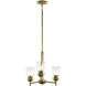 Shailene 3 Light Natural Brass Mini Chandelier Ceiling Light