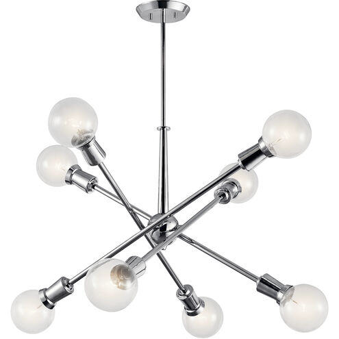 Armstrong 8 Light 30 inch Chrome Chandelier 1 Tier Medium Ceiling Light, 1 Tier Medium