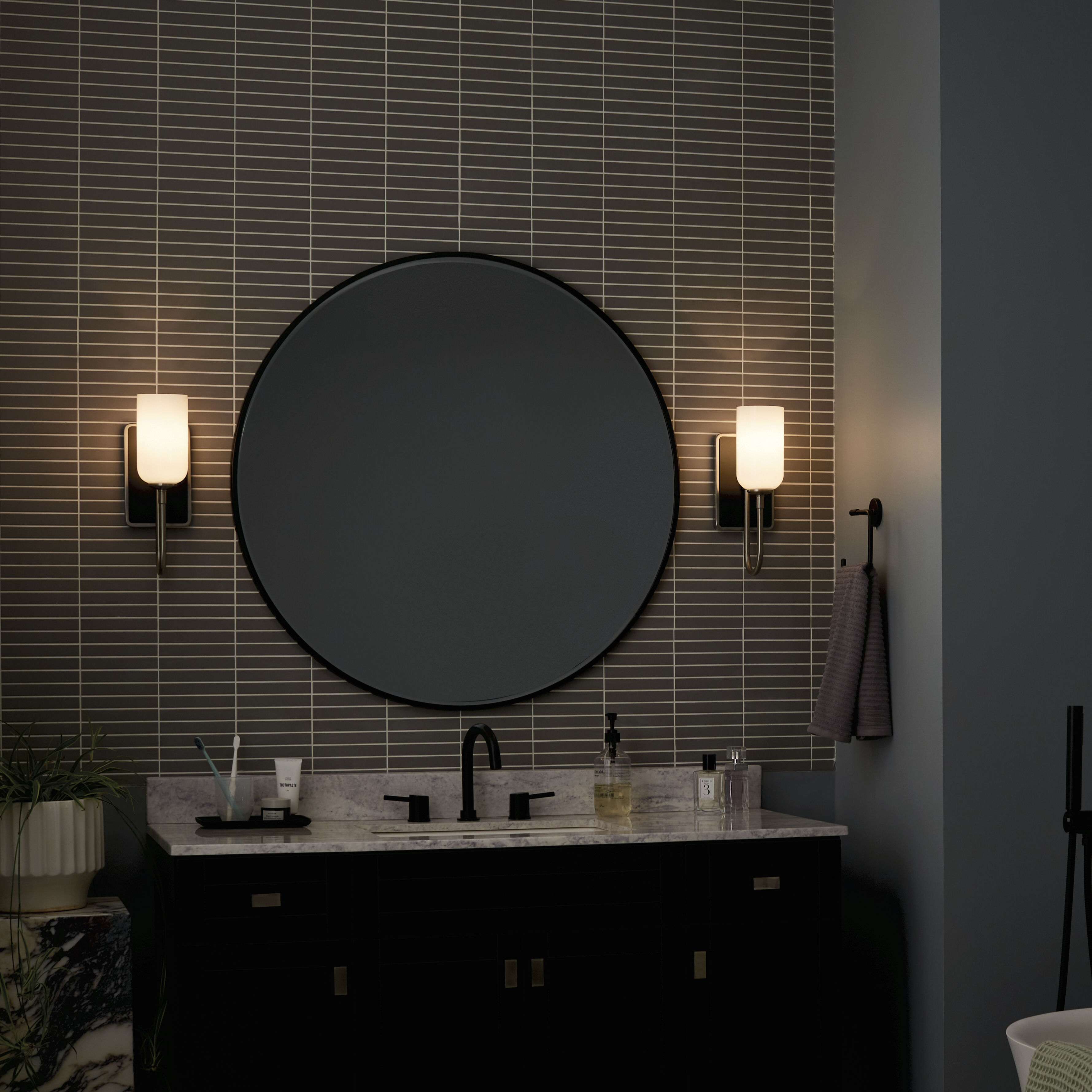 Black bathroom wall sconces outlet